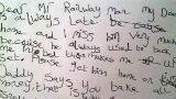 Meisje schrijft brief aan spoornetweg omdat haar papa nooit op tijd thuis is