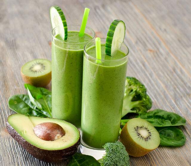 Komkommer kiwi avocado smoothie
