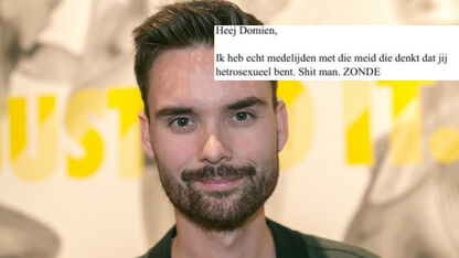 Say what? 3FM presentator Domien krijgt bizarre homohaatmail