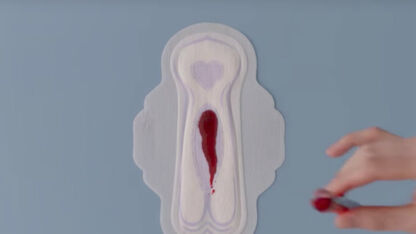 Eindelijk: Écht menstruatiebloed te zien in commercial
