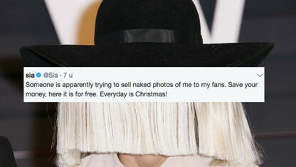 Foto: Paparazzo probeert naaktfoto's Sia te verkopen en dat lost ze briljant op