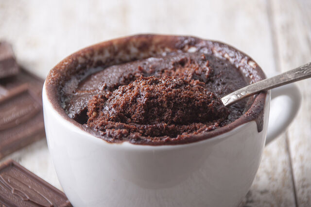 Brownie in a mug mugcake