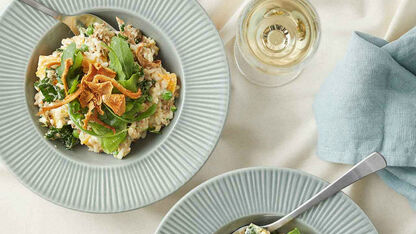 Vega recept: Risotto met pompoen en pastinaak