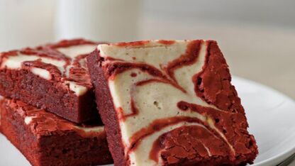 Stukje hemel: Deze red velvet brownies wil je dit weekend maken