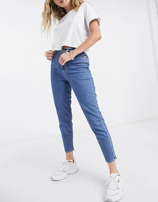basic spijkerbroeken, highwaisted jeans