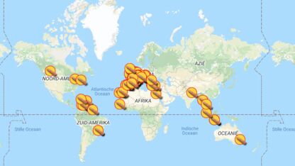 Met deze frikandellen wereldkaart vind je overal op de wereld jouw favo snack