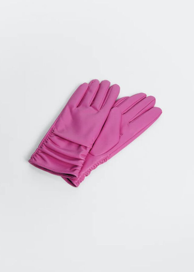 Mango handschoenen roze