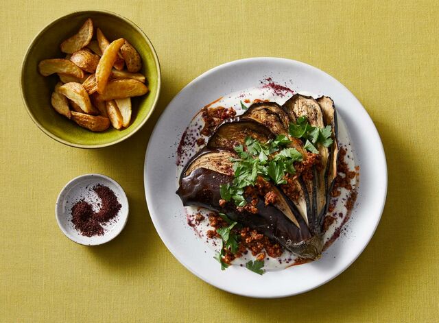 aubergine kerstdiner hoofdgerecht