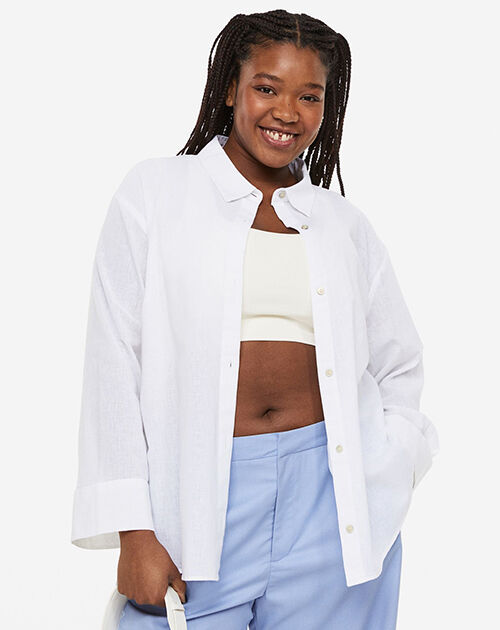 witte blouse outfit H&M