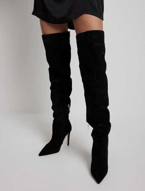 valentijnsdag outfit avondje uit over the knee laarzen
