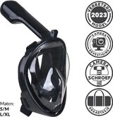 Gadgy Snorkelmasker Volwassenen S/M- Snorkelset Zwart - Full Face Duikmasker -... | bol.com