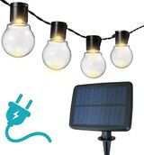 Groovy Light Solar Tuinverlichting op Zonne-Energie en Netstroom met 20 LED&amp;amp;#39;s -... | bol.com