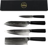 Sumisu Knives - Sumisu messenset 4-delig black -Black collection -100% damascus staal... | bol.com