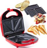 Gadgy Tosti Apparaat - Wafelijzer - Grill Apparaat - 3 in 1 - Verwisselbare Platen -... | bol.com