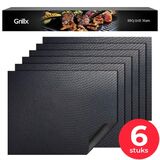 GrillX Barbecue Mat - 6 stuks - Herbruikbare bakmat - 40 x 33 cm - Anti-kleef Ovenmat... | bol.com