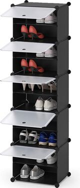 Living Nine Schoenenkast - Zwart - 20 Paar Schoenen - Schoenenrek | bol.com