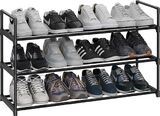 Acaza -Praktisch Schoenenrek - voor 12 paar schoenen - Metaal - Zwart | bol.com