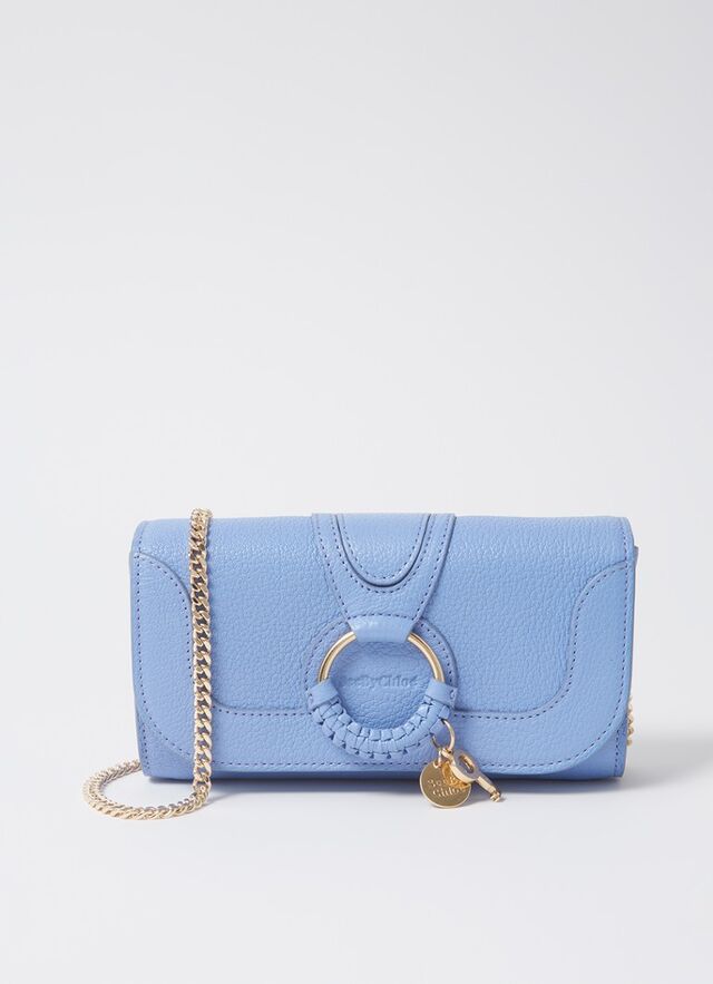 See By Chloé - Hana clutch van geitenleer - Blauw