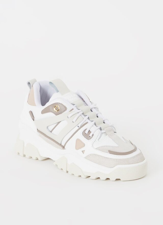 Mason Garments - Genova sneaker van leer - Gebroken wit