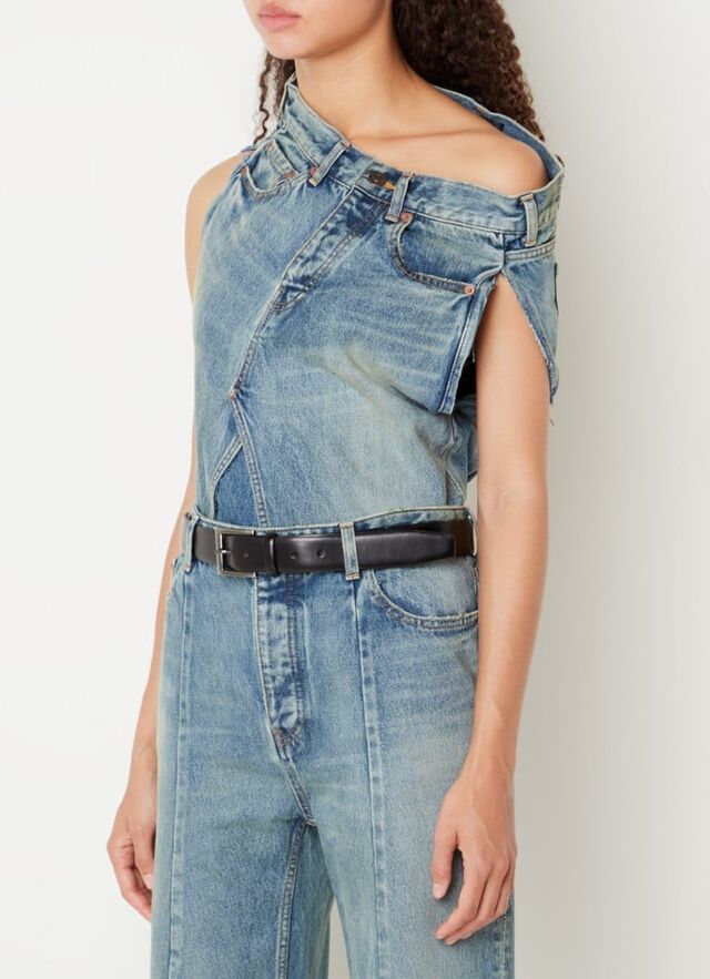 Balenciaga - Mouwloze top van denim  - Blauw
