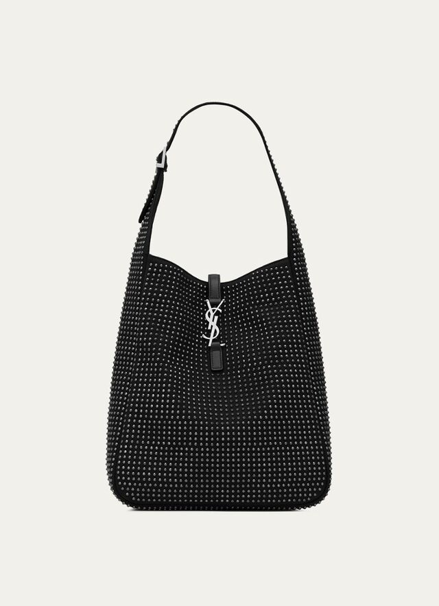 Saint Laurent - Le 5 à 7 Soft Medium schoudertas met kalfsleren details - Zwart