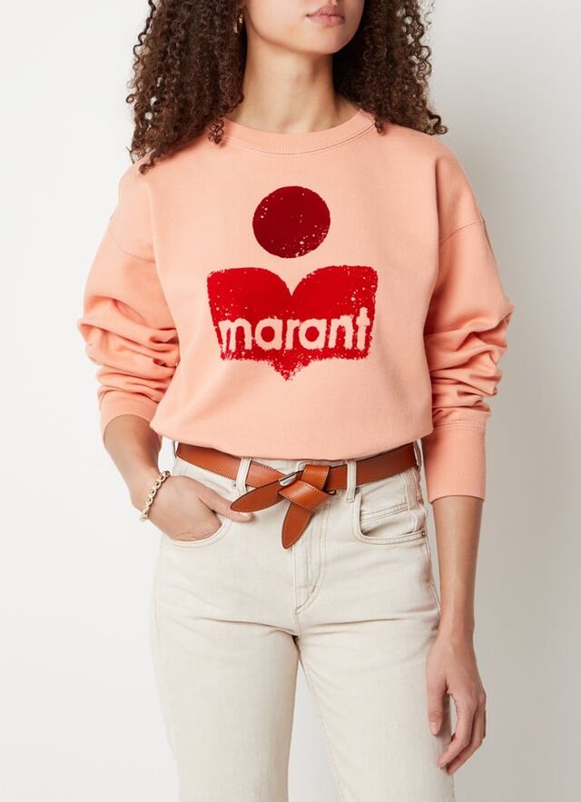 Isabel Marant - Mobyli sweater met logoprint - Zalmroze