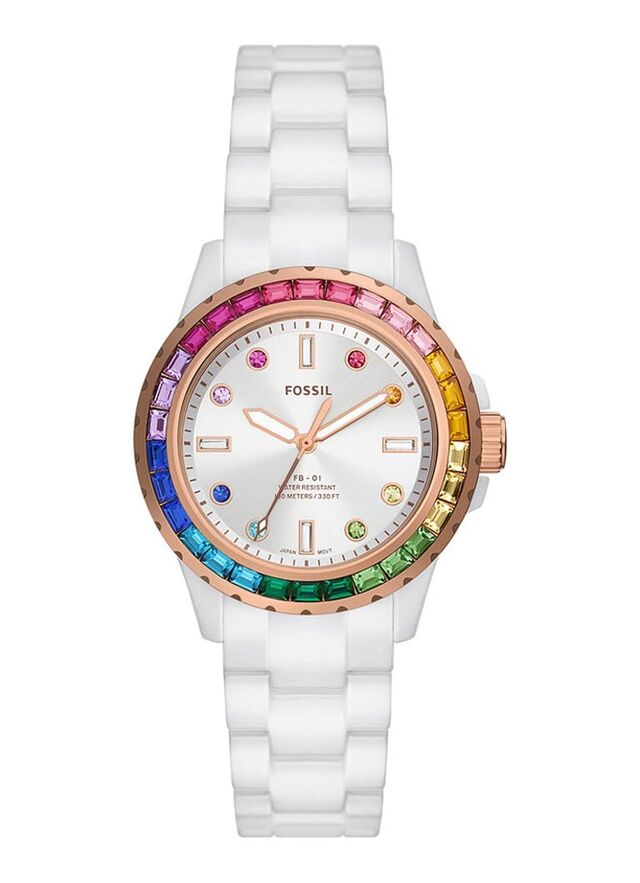 Fossil - Blue horloge CE1129 - Wit