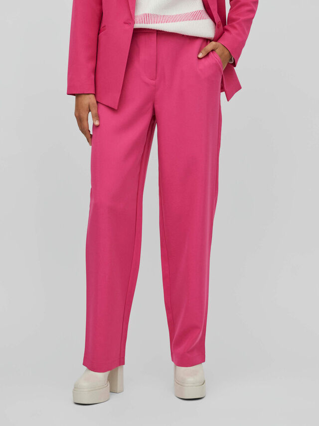 Vila STRAIGHT HIGH-WAIST BROEK, Pink Yarrow, highres - 14083468_PinkYarrow_003.jpg