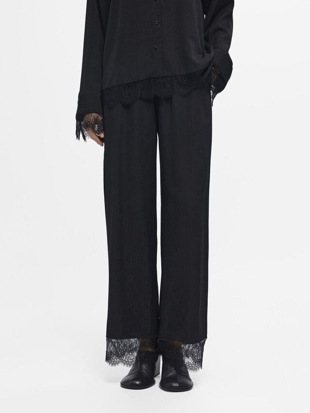 Object Collectors Item LACE-TRIMMED WIDE-LEG TROUSERS, Black, highres - 23043972_Black_003.jpg