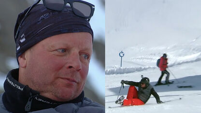 Kijkers gaan helemaal stuk om skiënde Mike in Winter vol Liefde: "ego is groter dan ski-skills"
