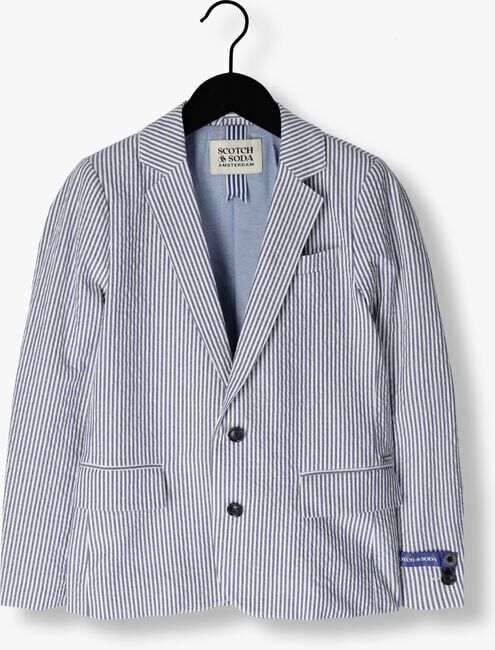 Lichtblauwe SCOTCH &amp; SODA Colbert SEERSUCKER STRIPE BLAZER - large