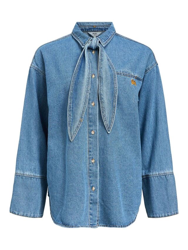 Object Collectors Item OVERSIZED SPIJKERBLOUSE, Medium Blue Denim, highres - 23046085_MediumBlueDenim_001.jpg