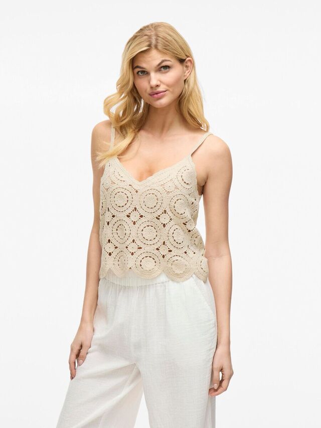 VILA VIRISSE CROCHET TOP MET BANDJES, Birch, highres - 14105861_Birch_003.jpg