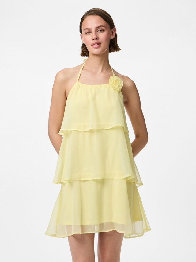 Pieces PCCLARA KORTE JURK, Pale Banana, highres - 17158617_PaleBanana_003.jpg