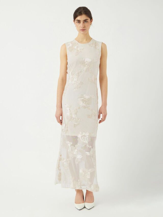 YAS YASFLOREE LONG DRESS, Gardenia, highres - 26037067_Gardenia_003.jpg
