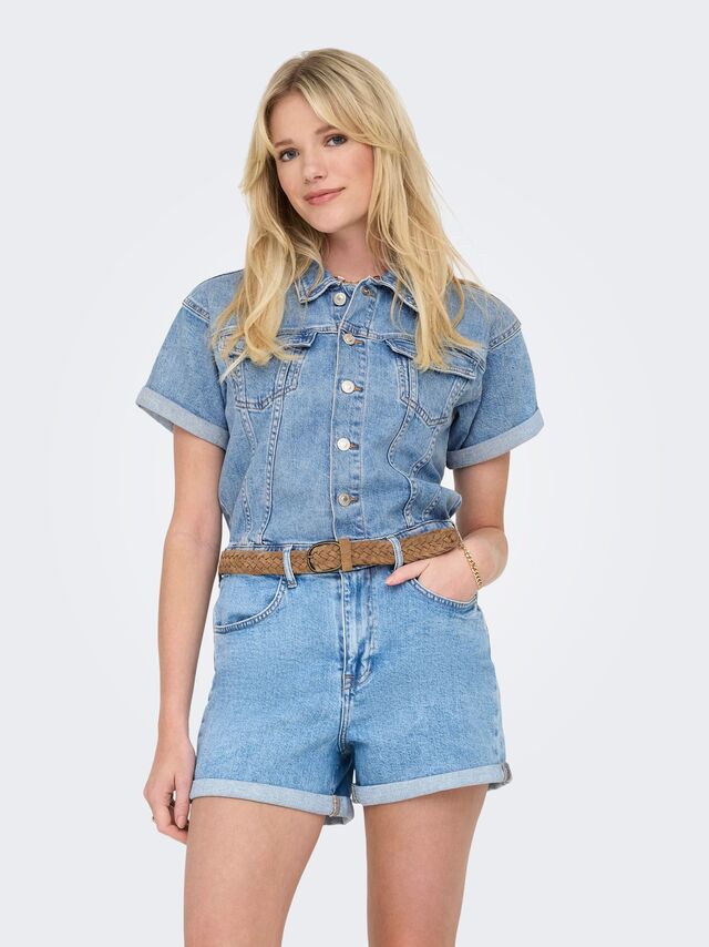 ONLY ONLCASTEL Regular fit Denim jumpsuit -Light Blue Denim - 15344704