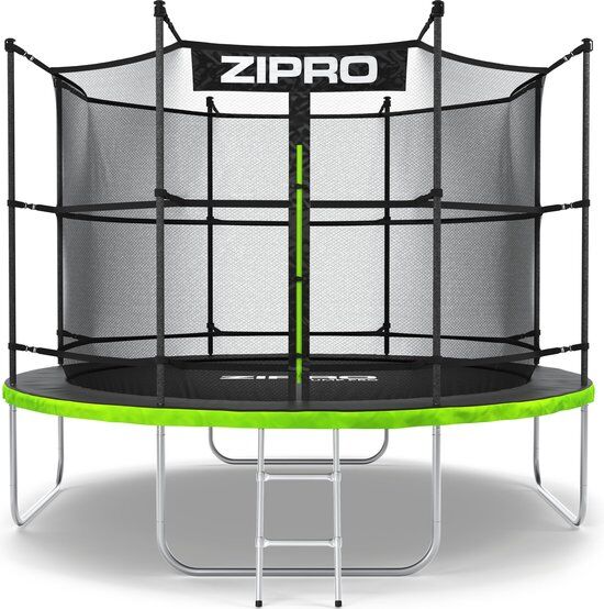 Zipro® Jump Pro Tuintrampoline 10FT Ø312cm met binnennet - Trampoline Voor Buiten - Afsluitbaar Veiligheidsnet - UV-bestendig vervangend net - max. belasting tot 150 kg - Corrosiebestendig - Snelle en eenvoudige montage