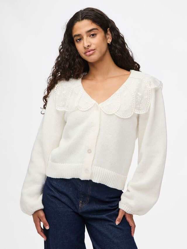 Carousel image - PCABBY GEBREID VEST, Cloud Dancer | 1