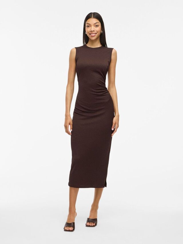 Carousel image - VIDANNI MOUWLOOS MAXI-JURK, Coffee Bean | 1