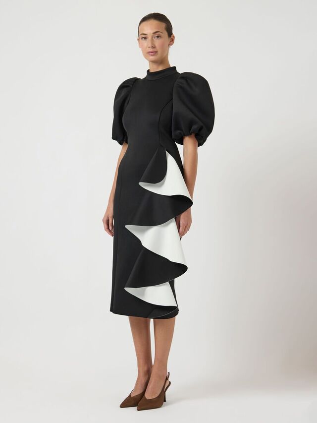 Carousel image - YASNAOMI MAXI-JURK, Black | 4