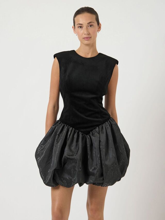 Carousel image - YASSARAH BALLONZOOM MIDI-JURK, Black | 1