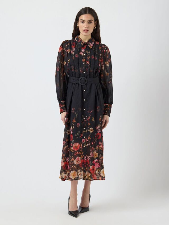 Carousel image - YASROMANTICA MAXI-JURK, Black | 1