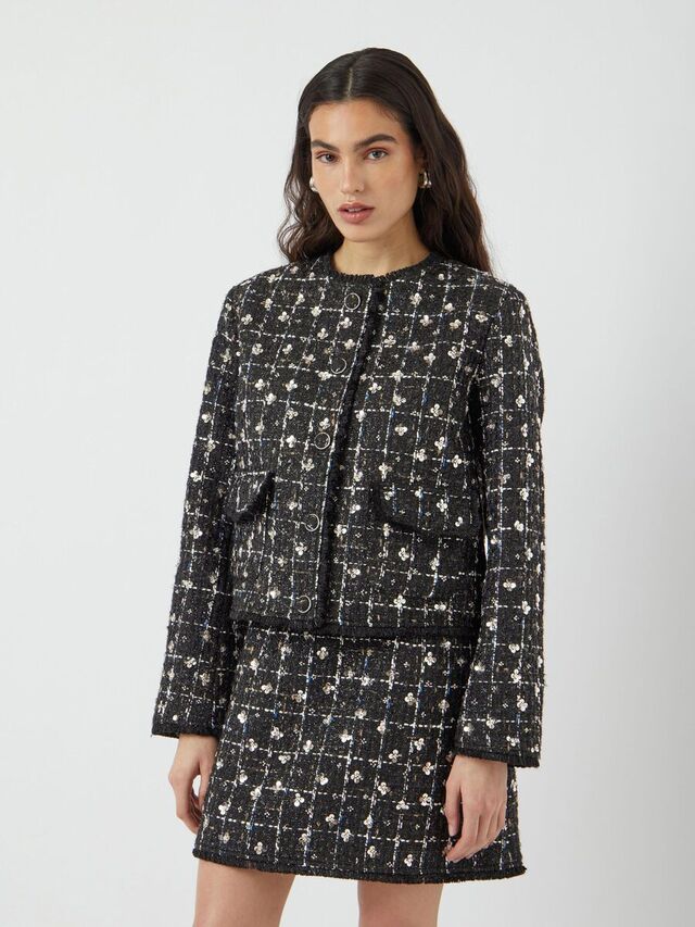 Carousel image - YASVALENDA TWEED JAS, Black | 1