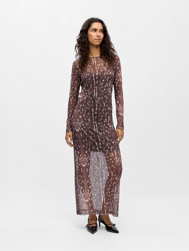 Carousel image - MESH MAXI JURK, Cocoa Brown | 2