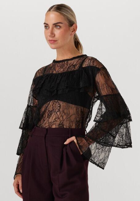 Zwarte ALIX THE LABEL Blouses RUFFLE LACE TOP - large