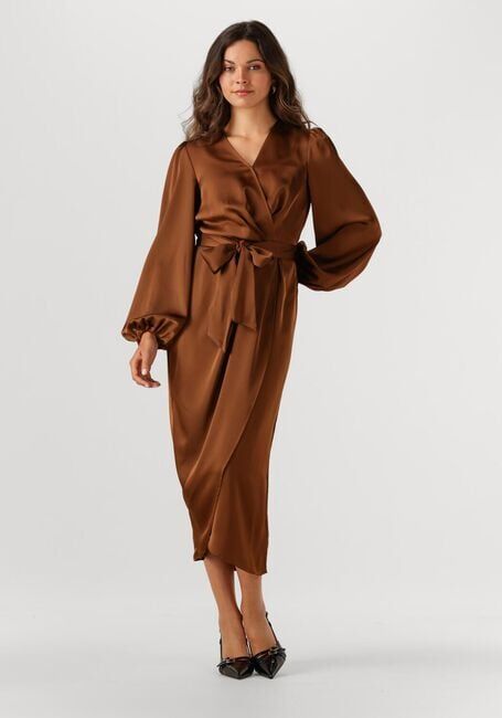 Bruine NOTRE-V Midi jurk NV-GEMA - large