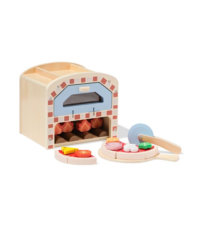 pizzaoven 21x20x19cm hout - 15100237 - HEMA