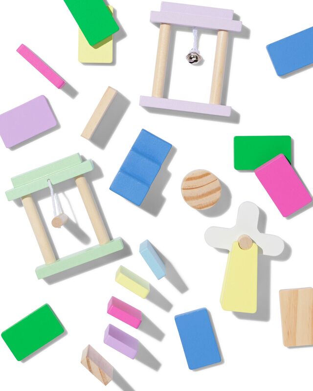 dominoset hout 88-delig - 15100587 - HEMA