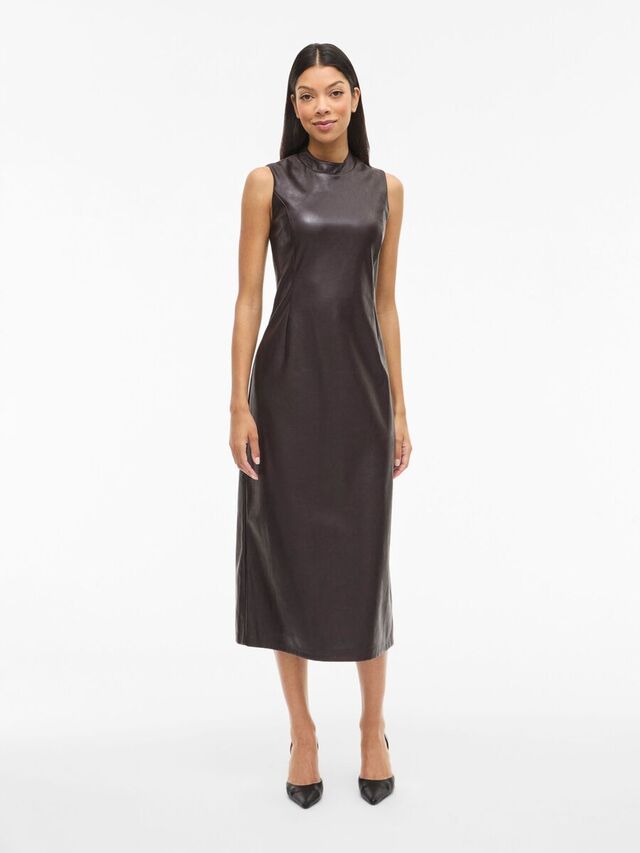 Carousel image - VIELANA GECOAT MAXI-JURK, Coffee Bean | 1