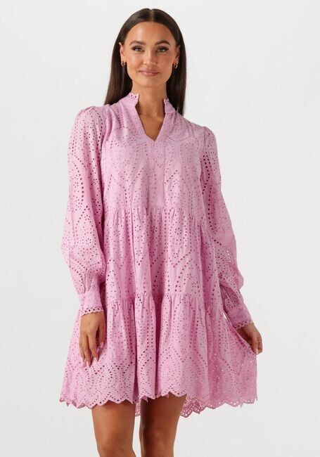 Lichtroze Y.A.S. Mini jurk YASHOLI LS DRESS S. NOOS - large